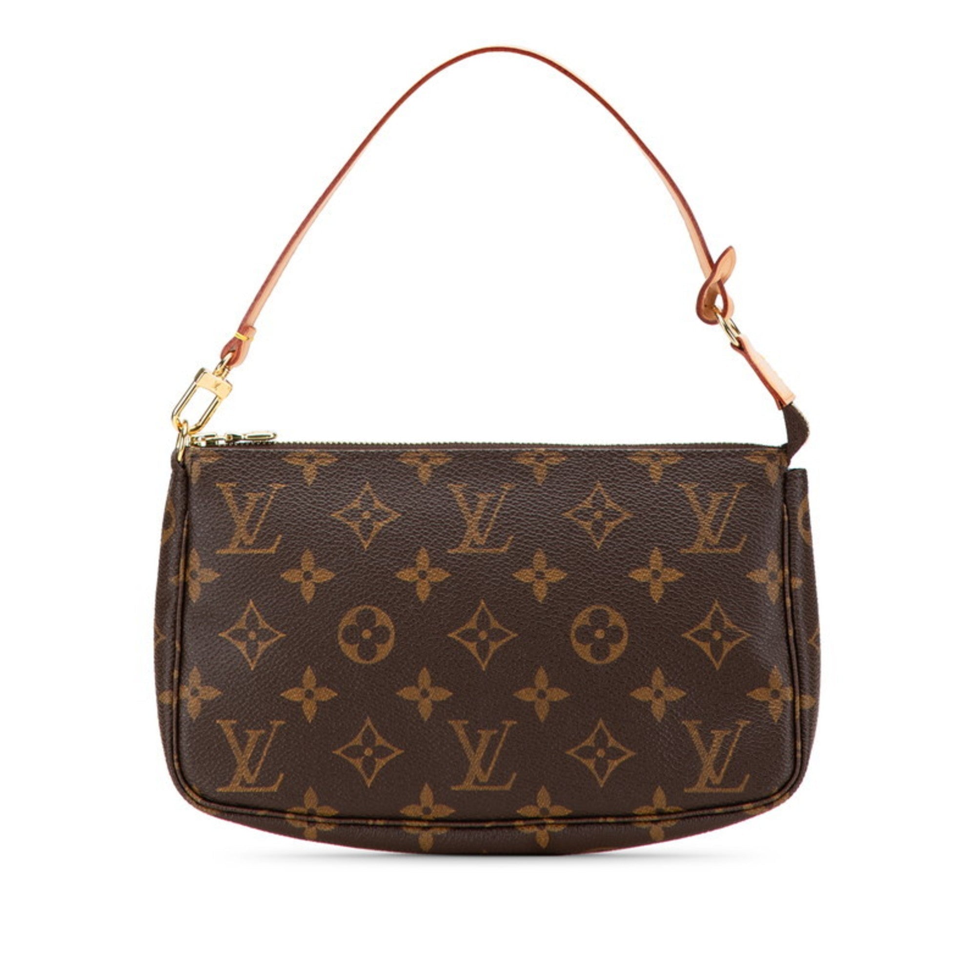 Louis Vuitton Brown Pvc Leather Handbag Pochette (Pre-Owned)