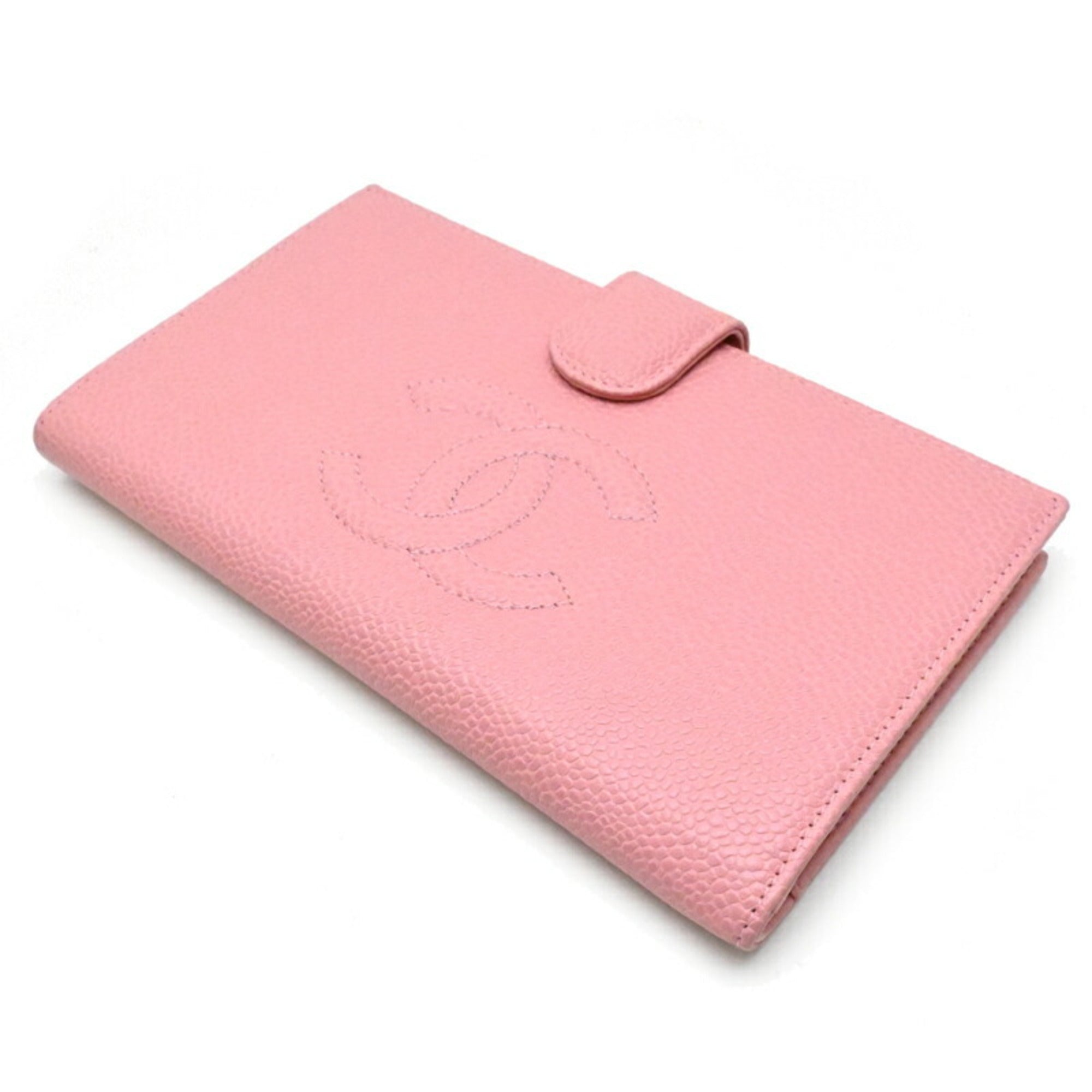 Chanel Pink Grained Calfskin Wallet (Bi-Fold) (Pre-Owned)