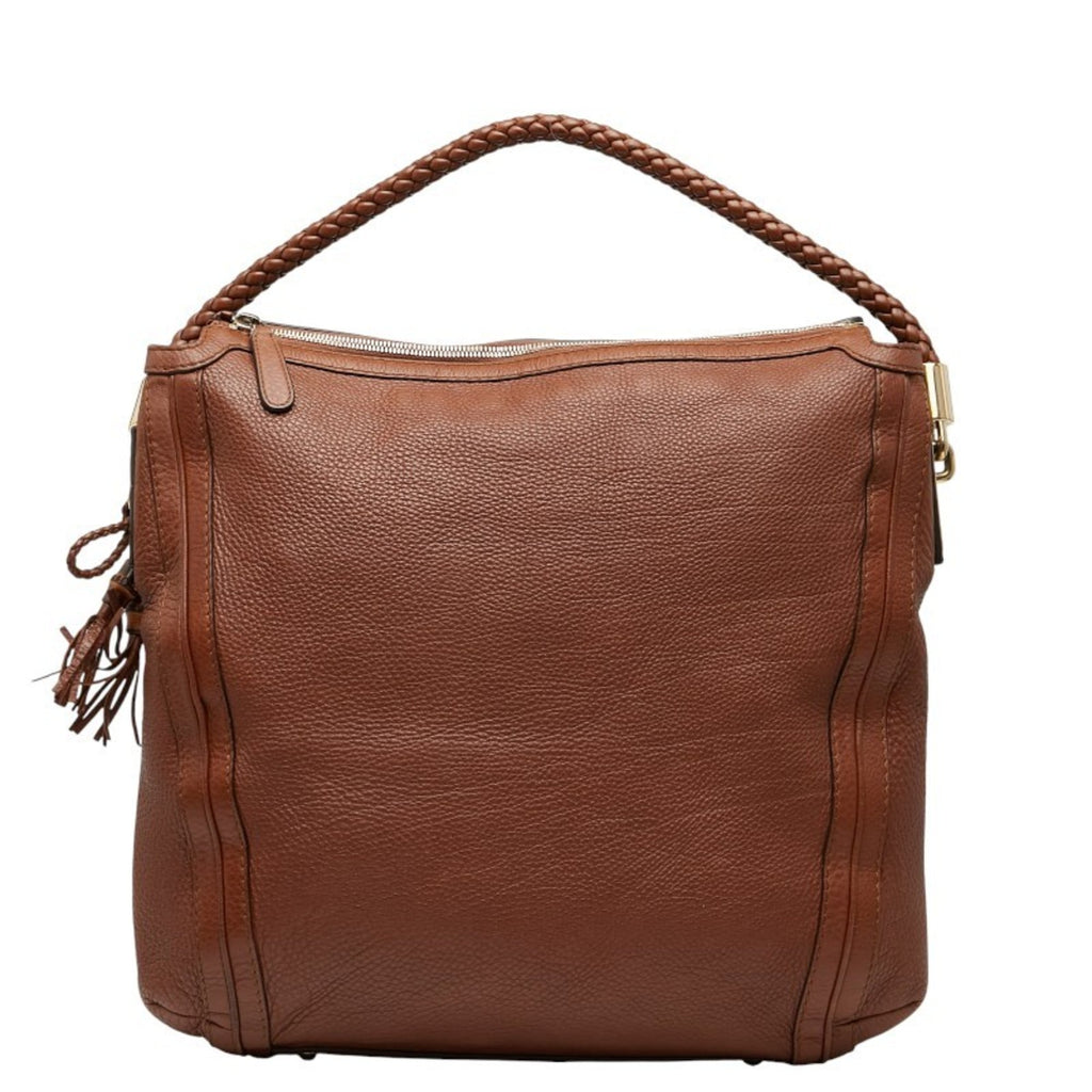 Gucci Brown Leather Shoulder Bag (Pre-Owned)