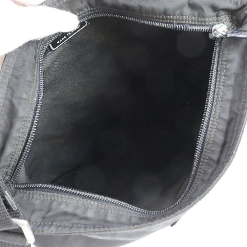 Prada Black Nylon Leather Shoulder Bag (Pre-Owned)