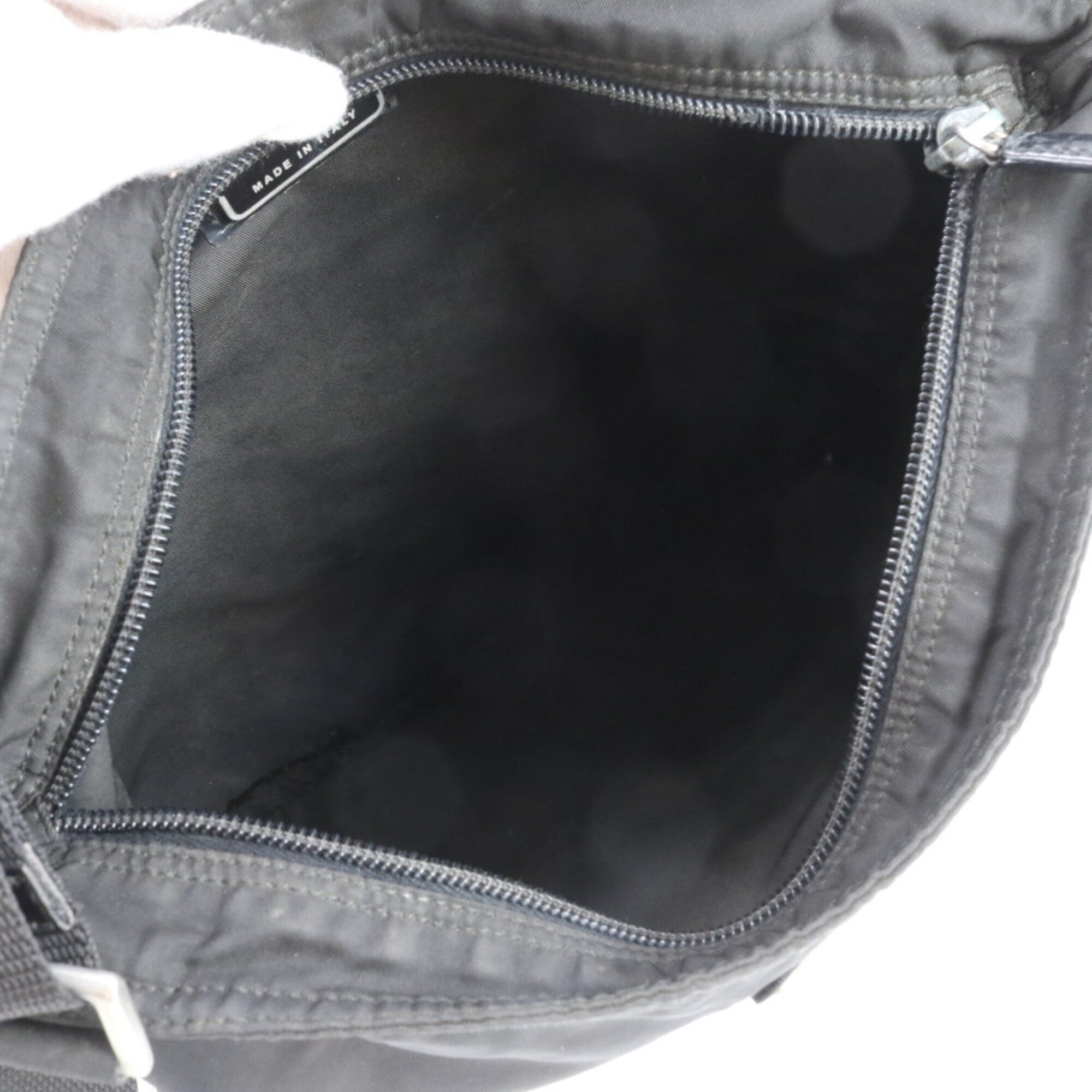 Prada Black Nylon Leather Shoulder Bag (Pre-Owned)