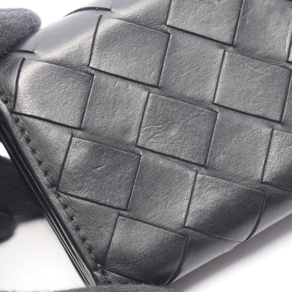 Bottega Veneta Black Intrecciato Wallet (Tri-Fold) (Pre-Owned)