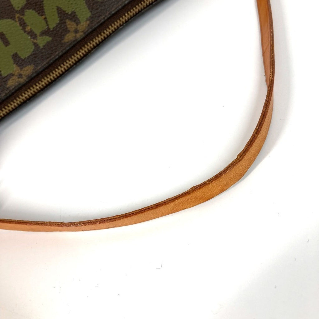 Louis Vuitton Khaki Monogram Graffiti Handbag Pochette Shoulder Bag (Pre-Owned)