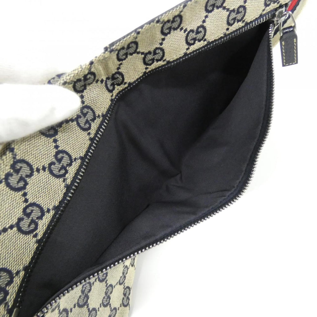 Gucci Beige Navy Gg Canvas Fanny Pack (Pre-Owned)