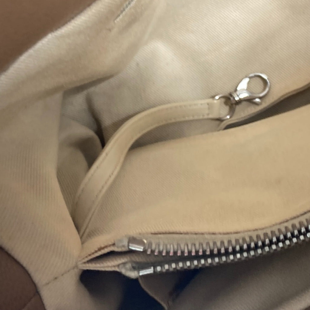 Chanel Beige Grained Calfskin Shoulder Bag Tote Bag (Pre-Owned)