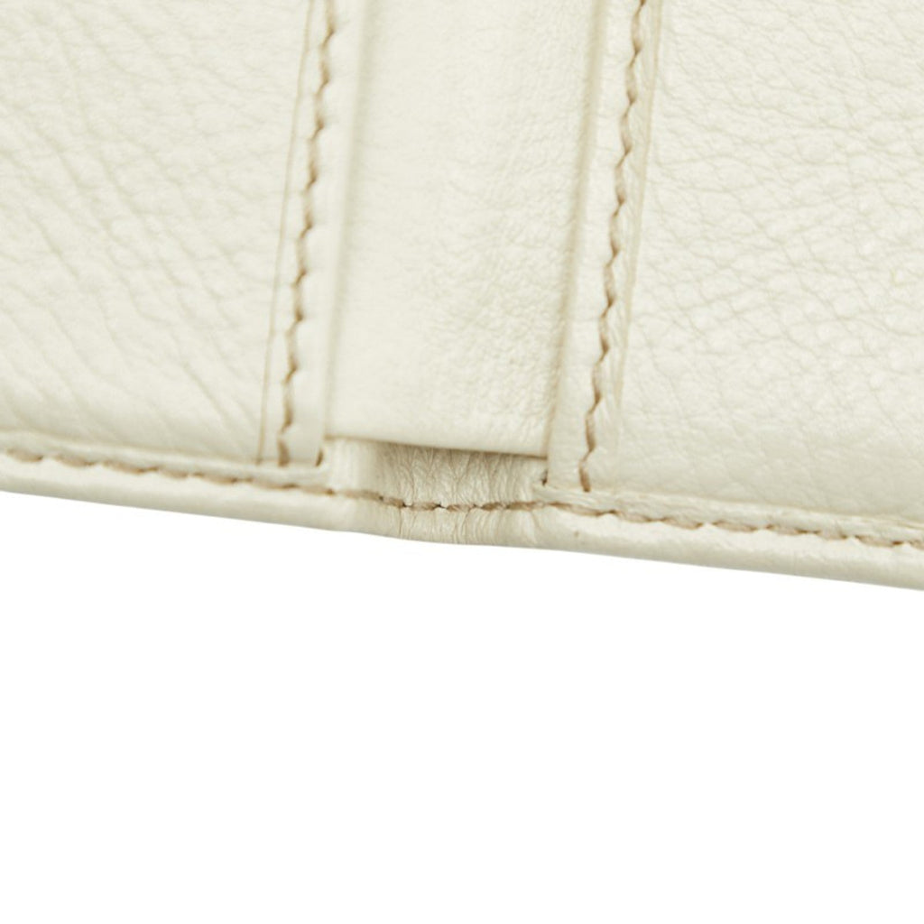 Gucci Beige Ivory Canvas Leather Wallet (Bi-Fold) (Pre-Owned)