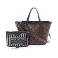 Louis Vuitton Black Brown Noir Coated Canvas Leather Tote Bag (Pre-Owned)