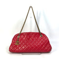 Chanel Red Leather Shoulder Bag (Pre-Owned)