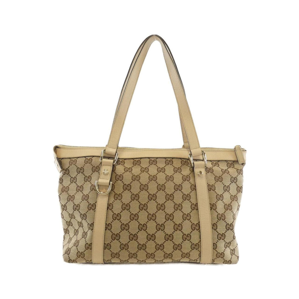 Gucci Beige Gg Canvas Handbag (Pre-Owned)