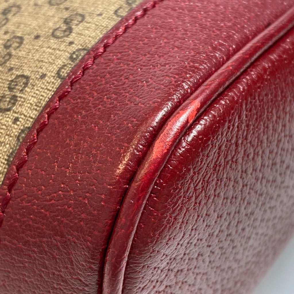 Gucci Beige Red Color Pvc Leather Backpack (Pre-Owned)