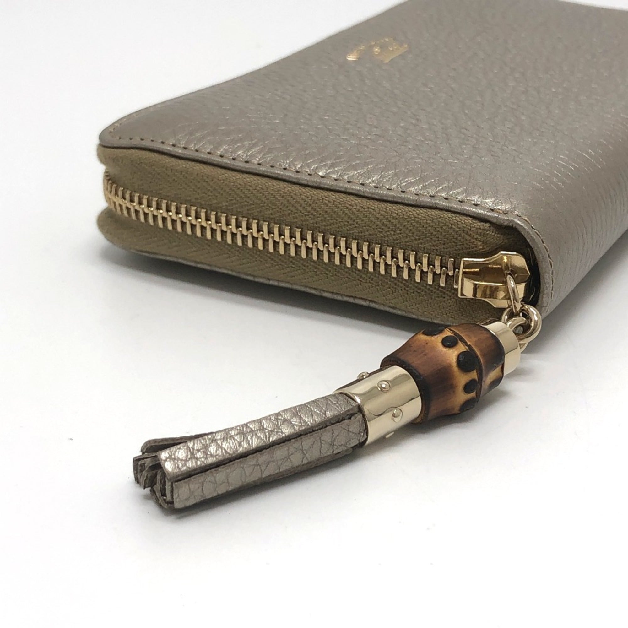Gucci Gold Leather Long Wallet (Bi-Fold) (Pre-Owned)