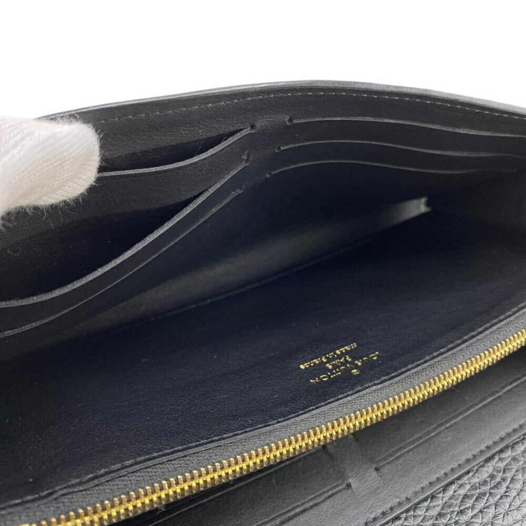 Louis Vuitton Black Leather Long Wallet (Bi-Fold) (Pre-Owned)