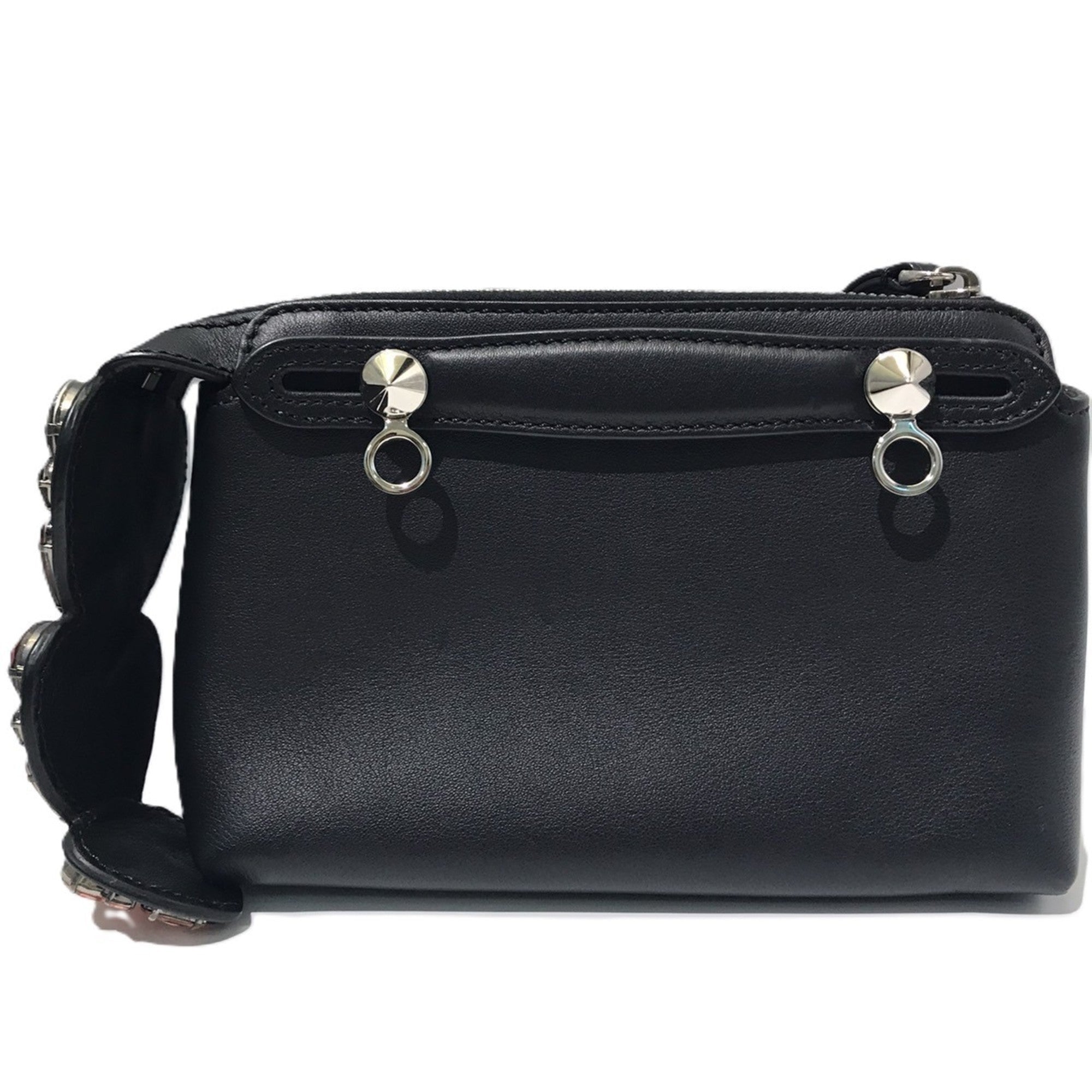 Fendi Black Leather Handbag Shoulder Bag (Pre-Owned)