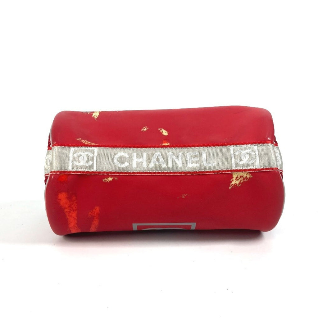 Chanel Sport Red Color White Rubber Handbag (Pre-Owned)