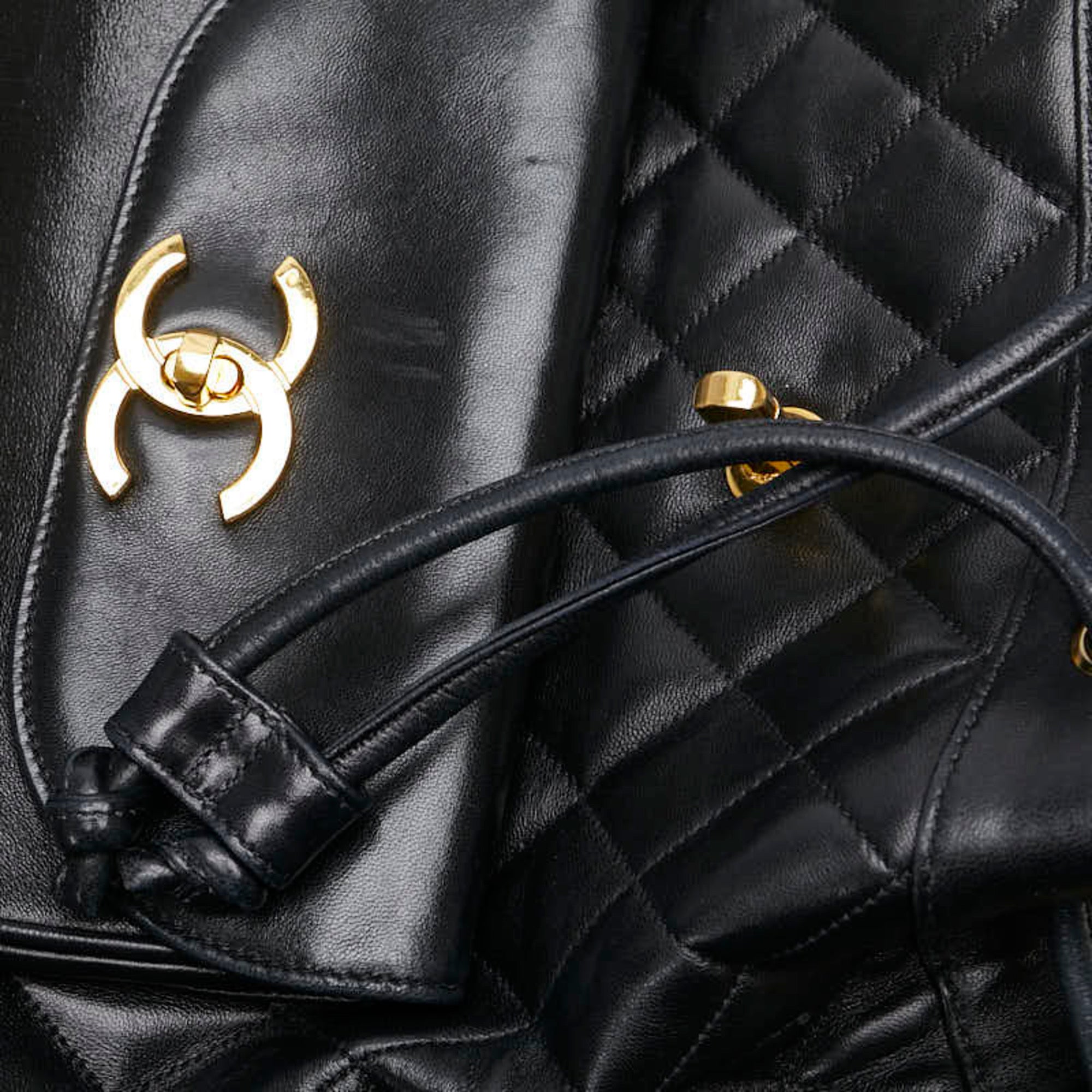 Chanel Black Leather Backpack (Pre-Owned)