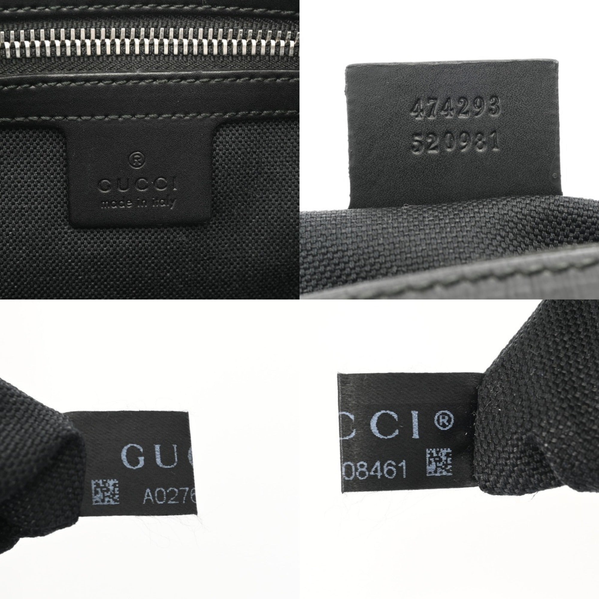 Gucci Black Gray Gg Supreme Canvas Sling Bag (Pre-Owned)