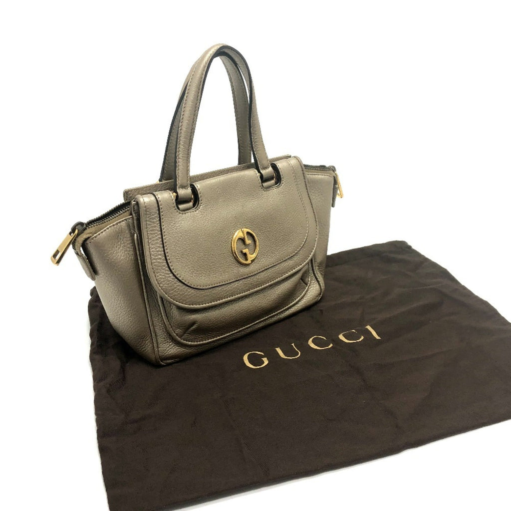 Gucci Gold Leather Handbag (Pre-Owned)