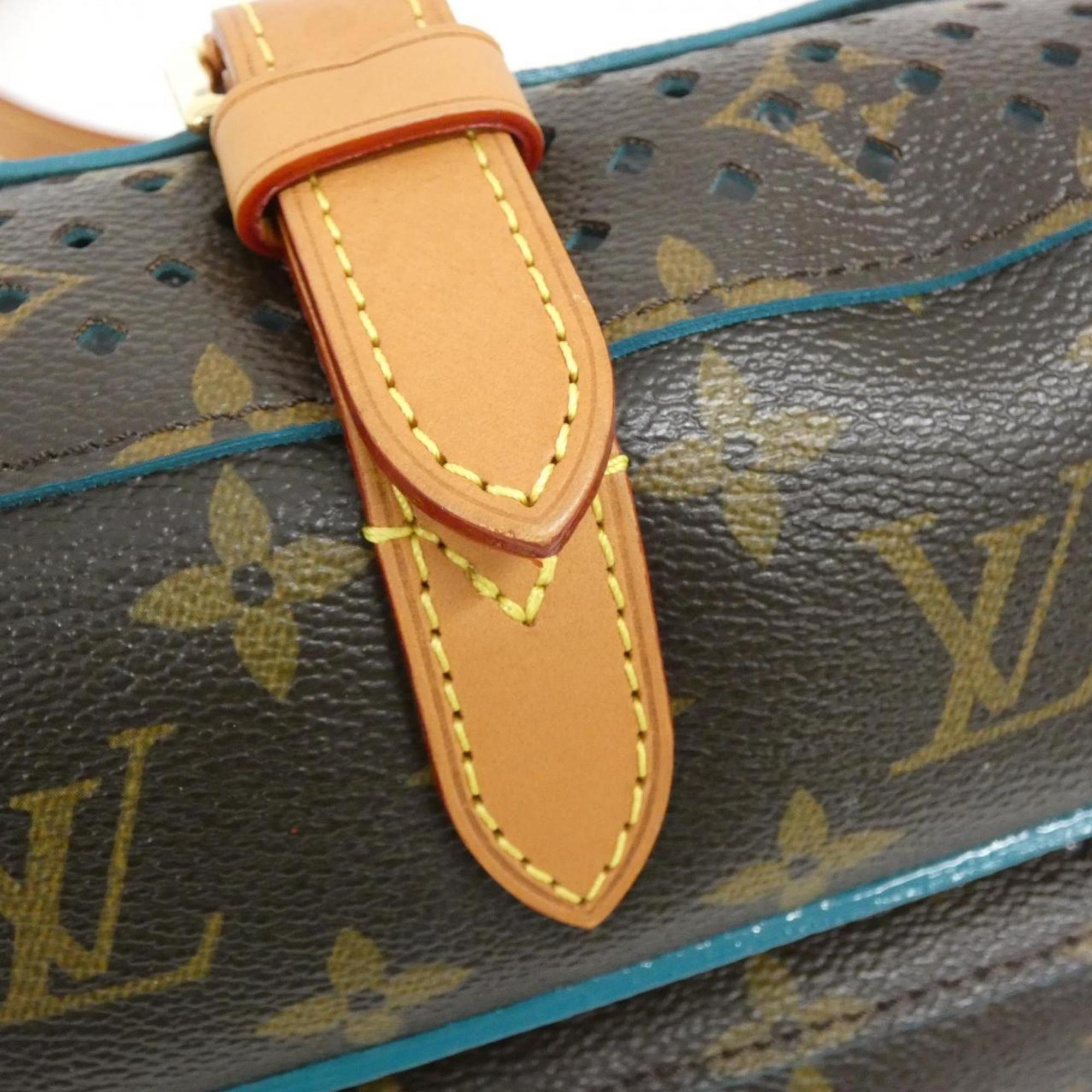 Louis Vuitton Marron Coated Canvas Shoulder Bag (Pre-Owned)