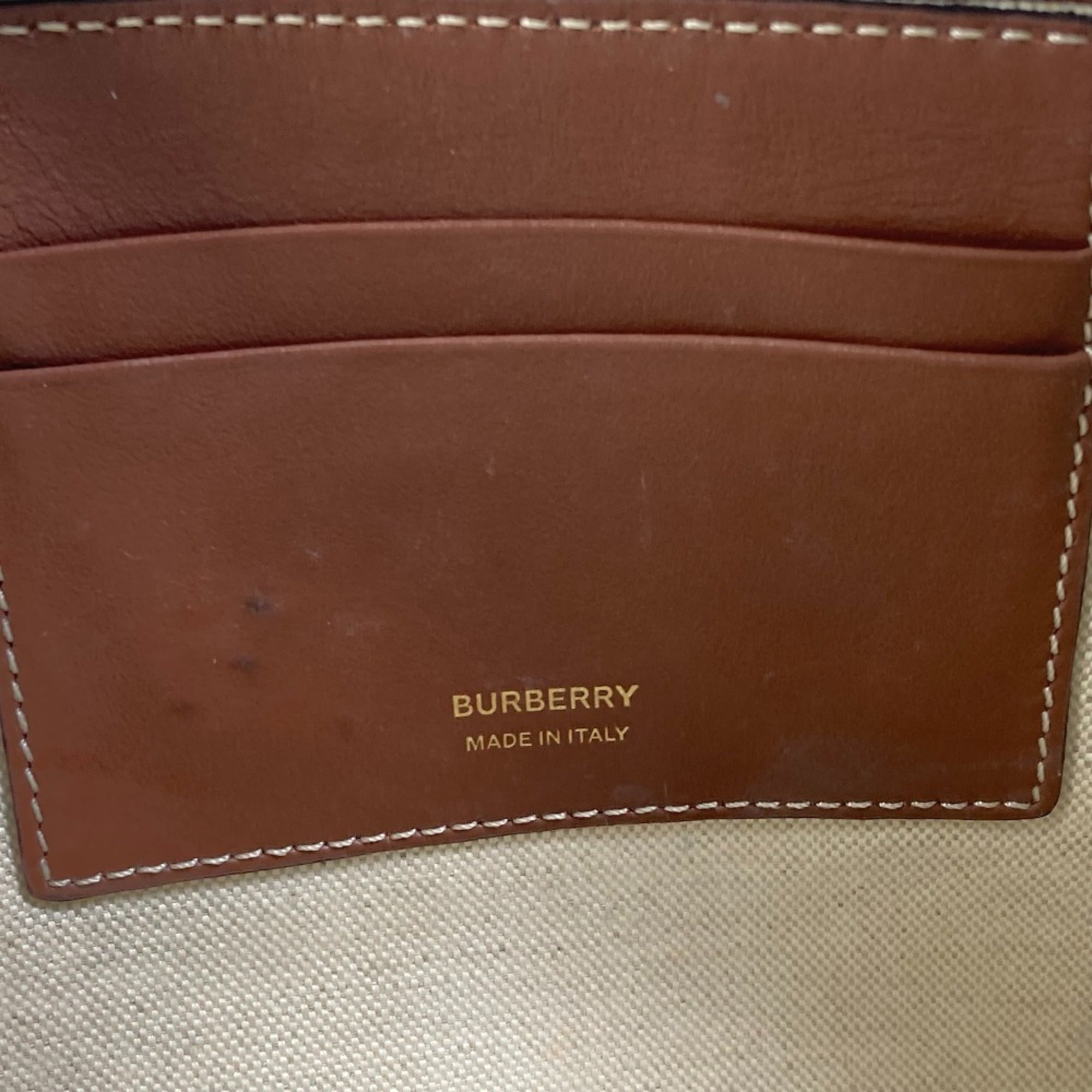 Burberry Brown Pvc Leather Clutch Bag (Pre-Owned)