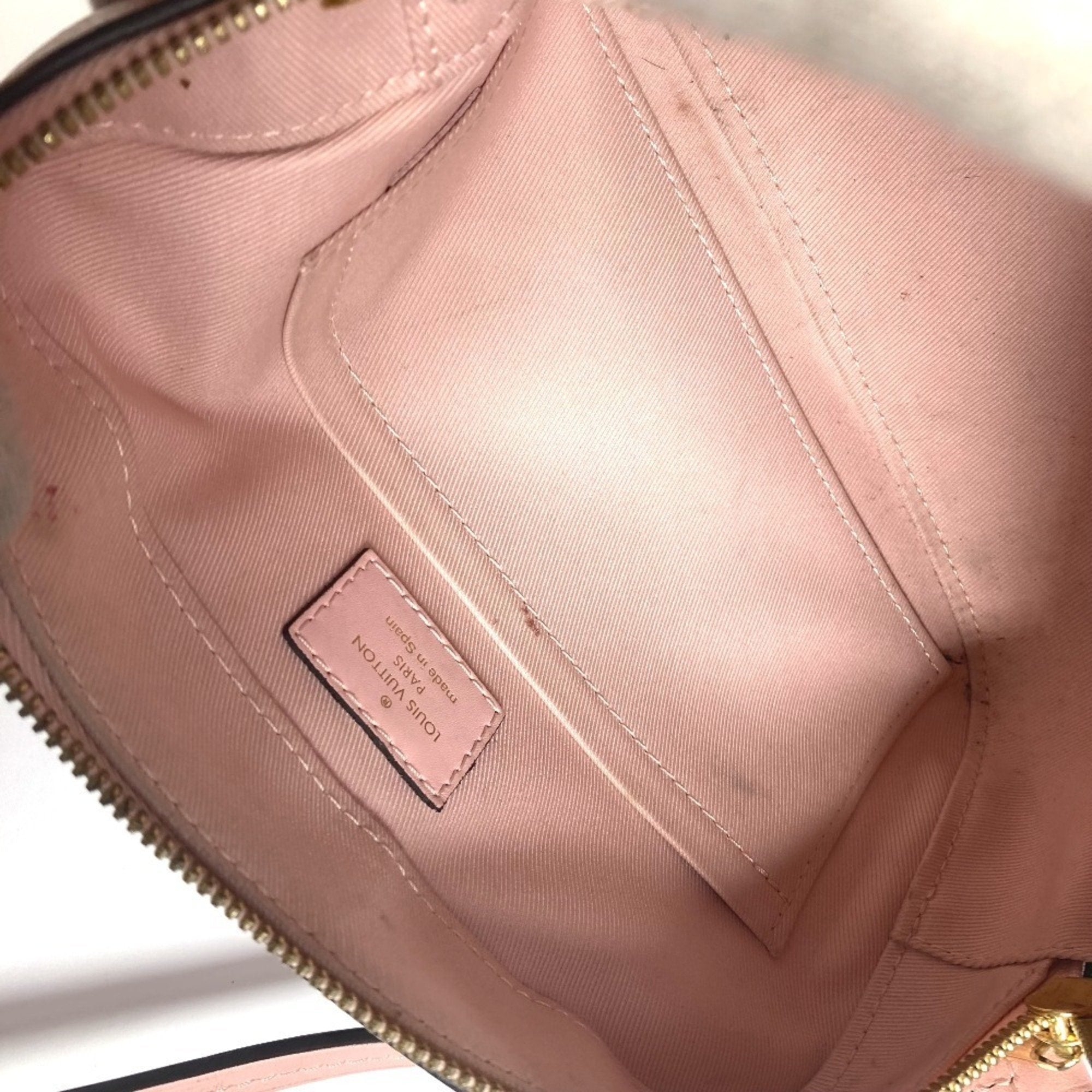 Louis Vuitton Pink White Damier Azur Pochette Shoulder Bag (Pre-Owned)