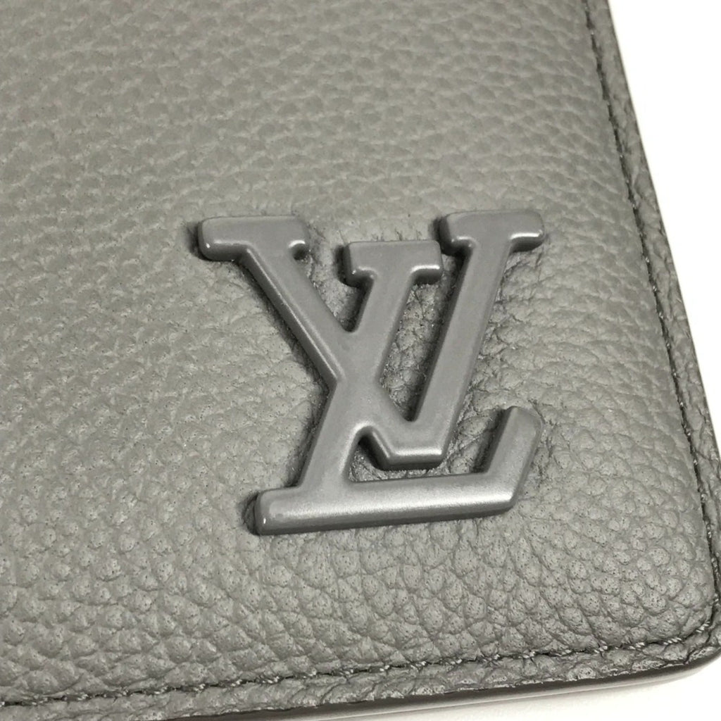 Louis Vuitton Gray Leather Wallet (Bi-Fold) (Pre-Owned)