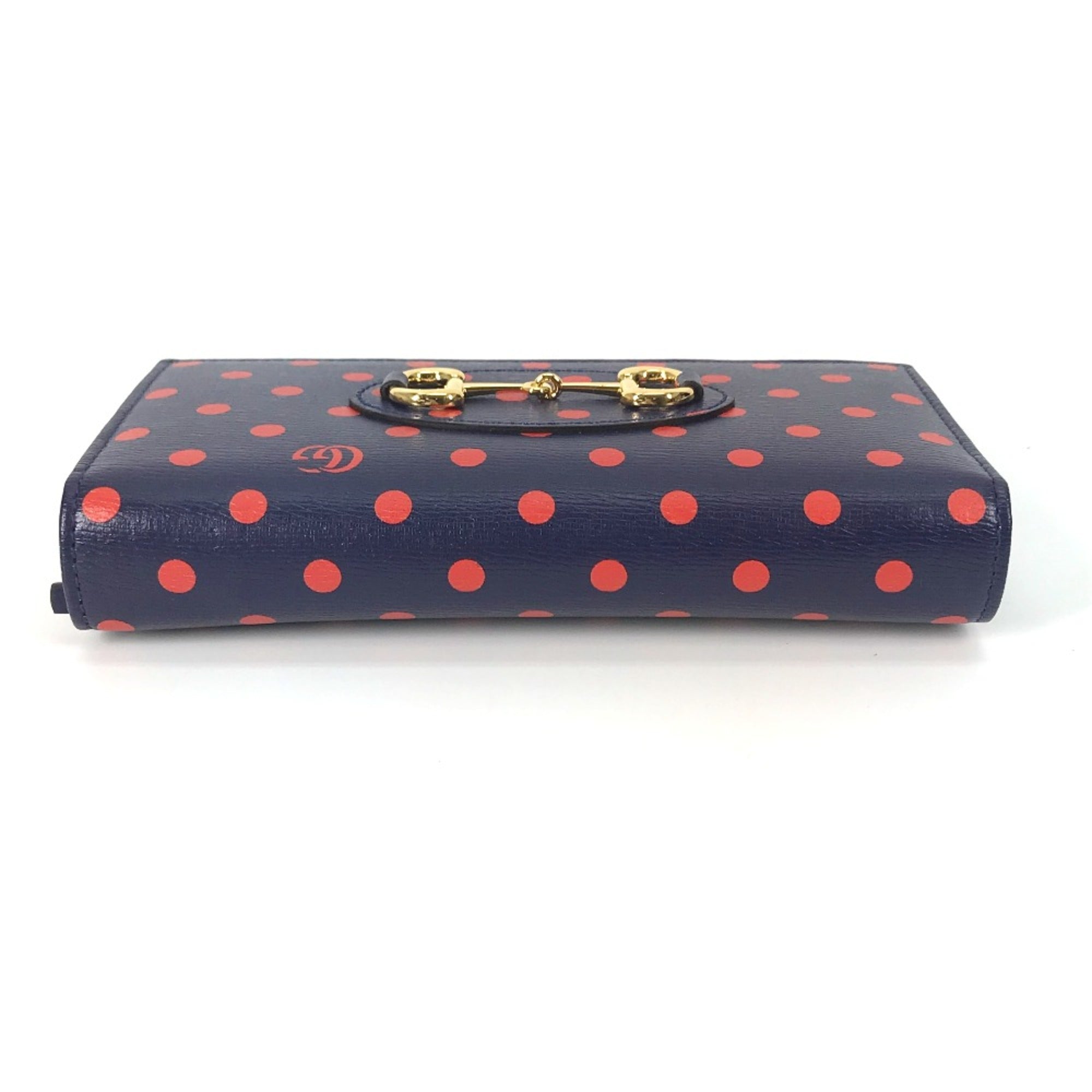Gucci Navy Leather Long Wallet (Bi-Fold) (Pre-Owned)