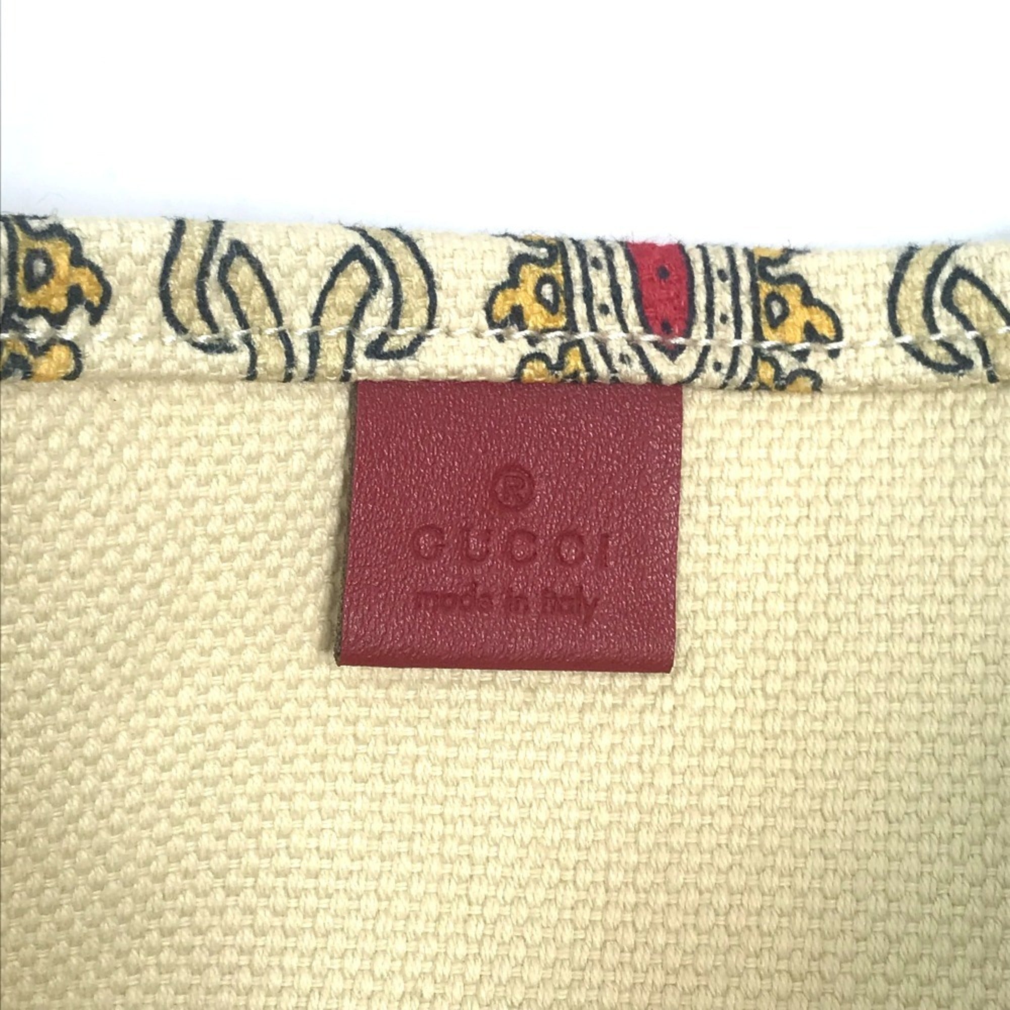 Gucci Multi-Color Canvas Shoulder Bag Tote Bag (Pre-Owned)