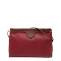 Gucci Red Brown Leather Shoulder Bag (Pre-Owned)