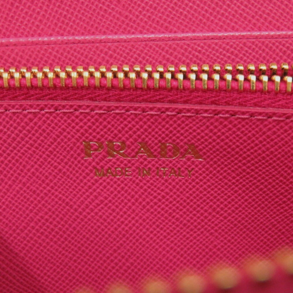 Prada Pink Leather Long Wallet (Bi-Fold) (Pre-Owned)