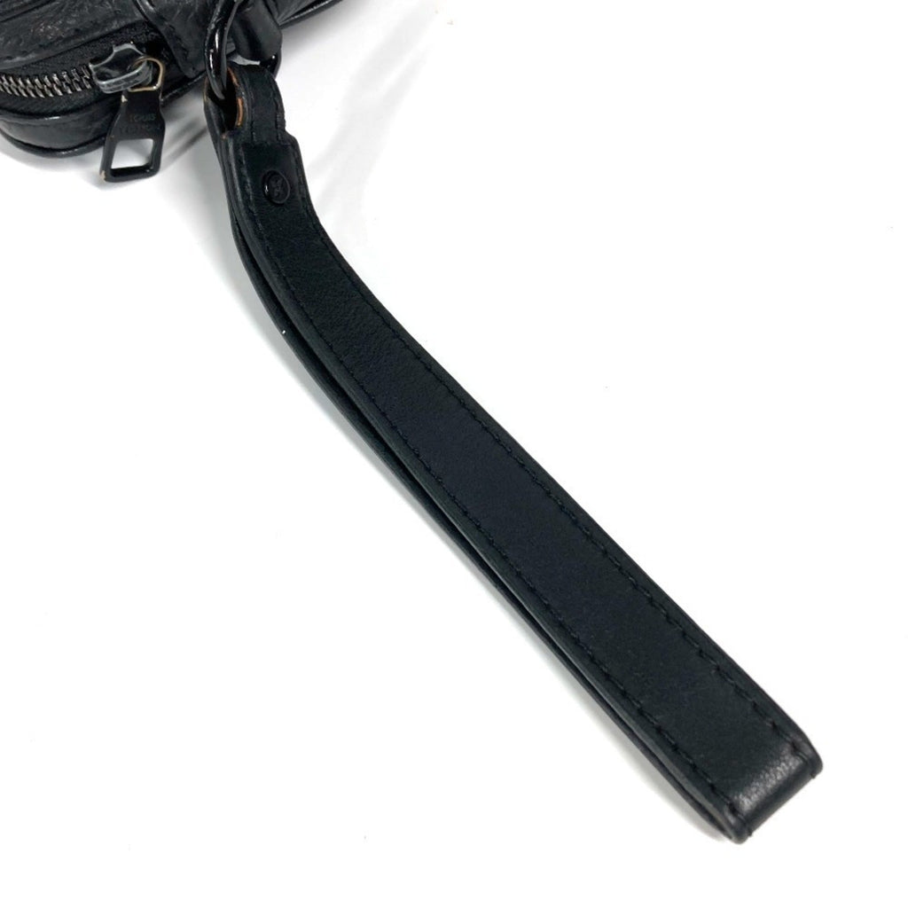 Louis Vuitton Black Noir Leather Clutch Bag Pouch (Pre-Owned)
