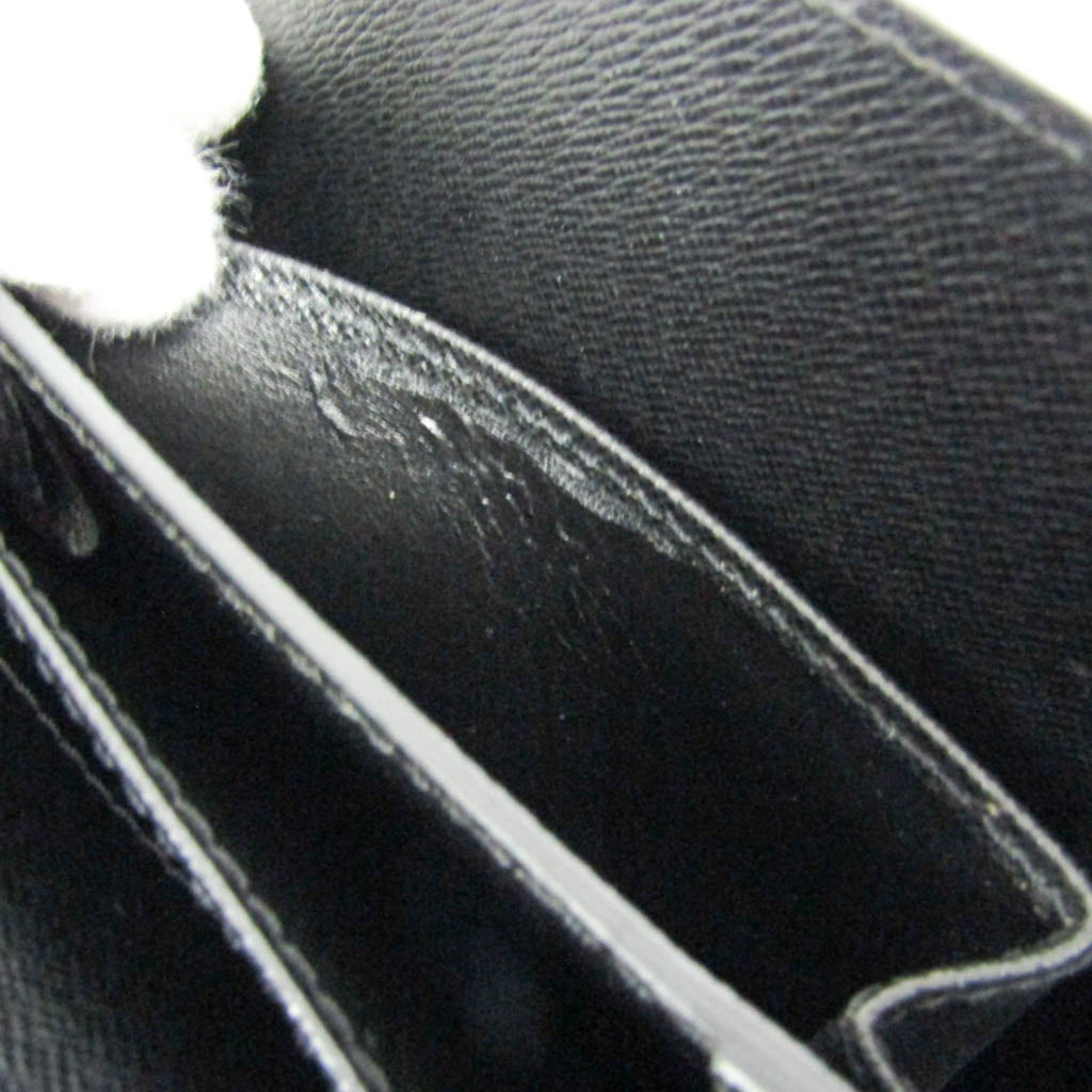 Louis Vuitton Serviette Moskova Briefcase Taiga Leather Gray Leather Briefcase Bag (Pre-Owned)