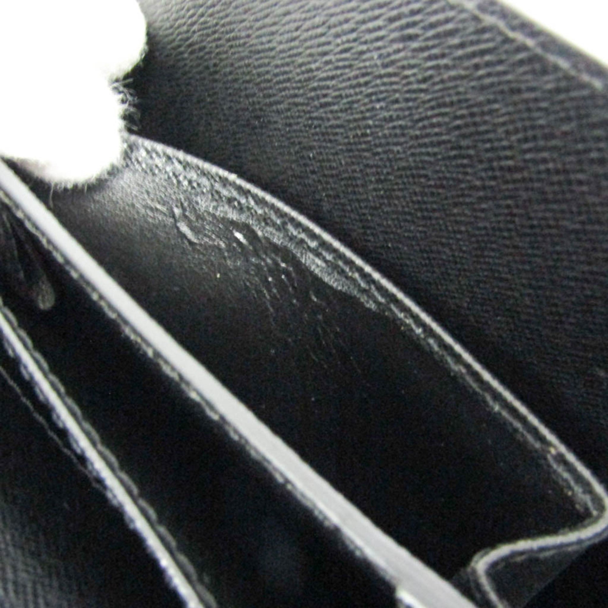 Louis Vuitton Serviette Moskova Briefcase Taiga Leather Gray Leather Briefcase Bag (Pre-Owned)