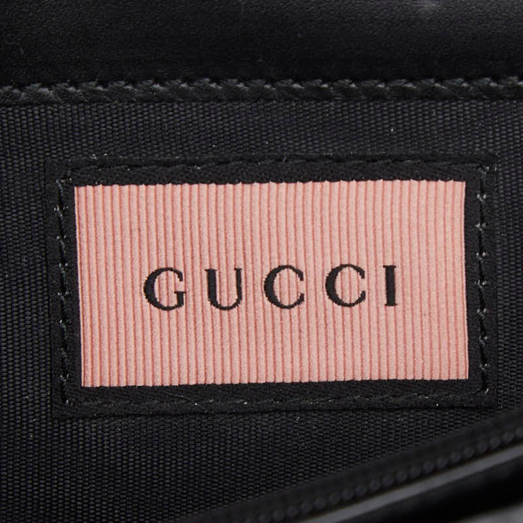 Gucci Black Blue Yellow Leather Long Wallet (Bi-Fold) (Pre-Owned)