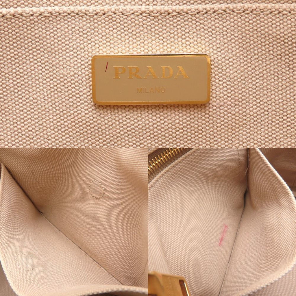 Prada Beige Canvas Handbag (Pre-Owned)