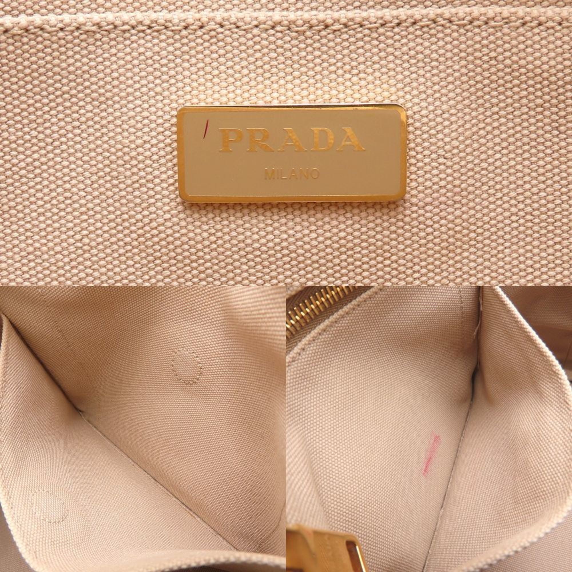 Prada Beige Canvas Handbag (Pre-Owned)