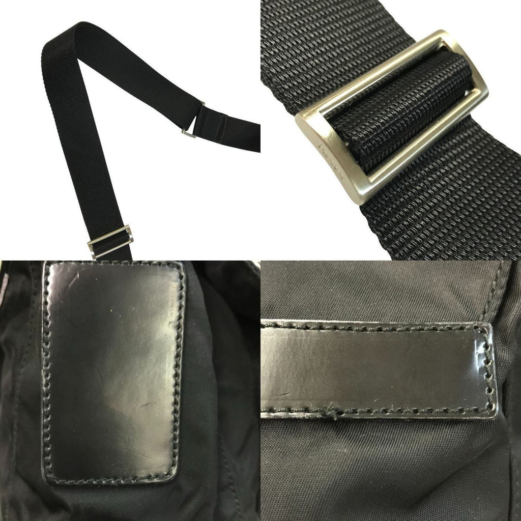 Prada Black Nylon Leather Shoulder Bag (Pre-Owned)