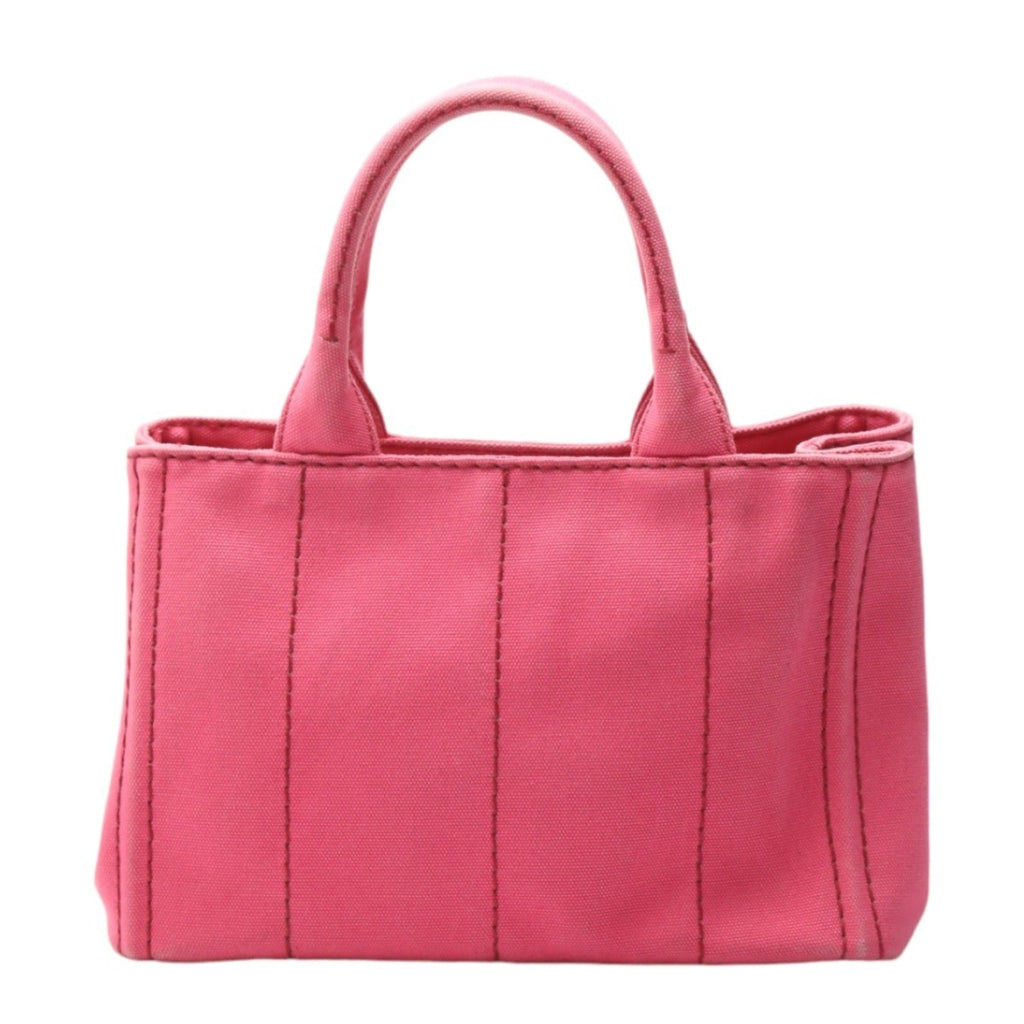Prada Canapa Pink Cotton Canvas Tote Bag (Pre-Owned)