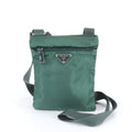 Prada Green Nylon Leather Shoulder Bag (Pre-Owned)