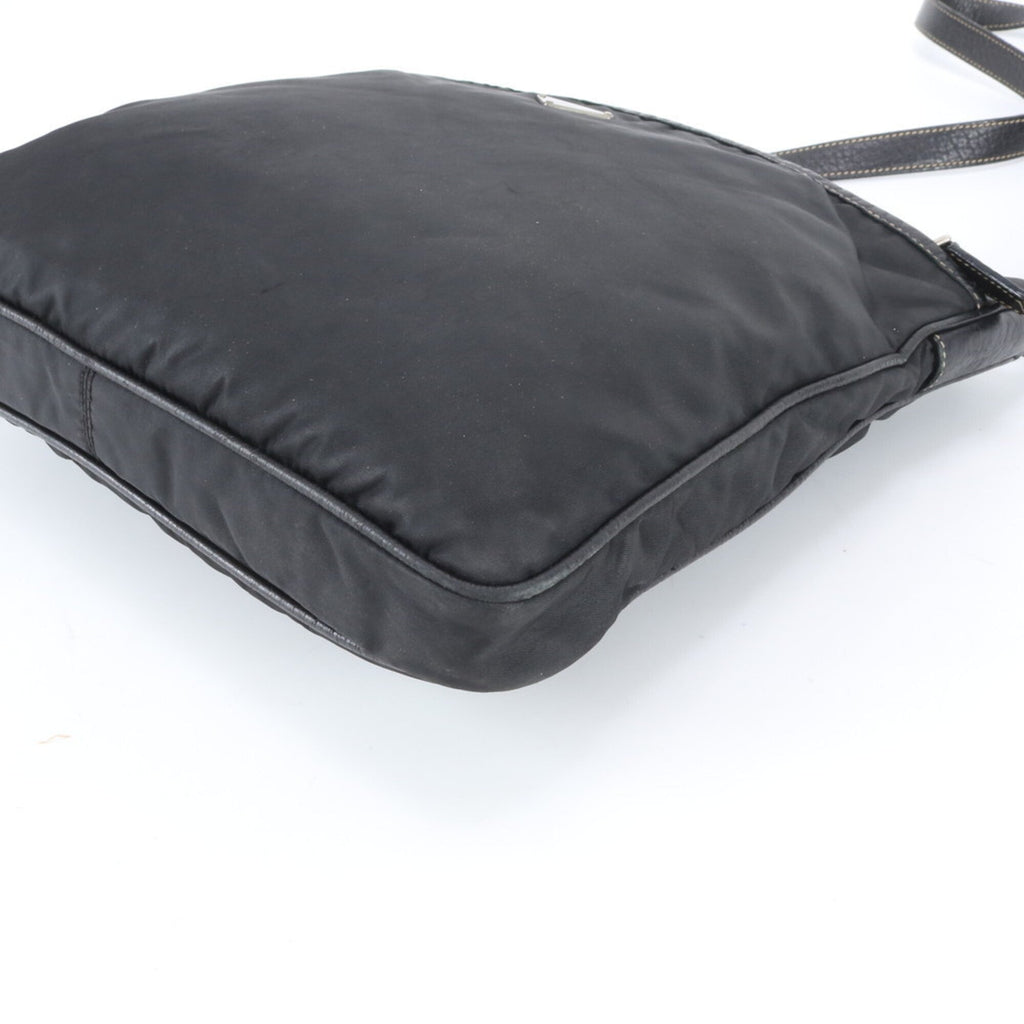 Prada Black Nylon Leather Shoulder Bag (Pre-Owned)