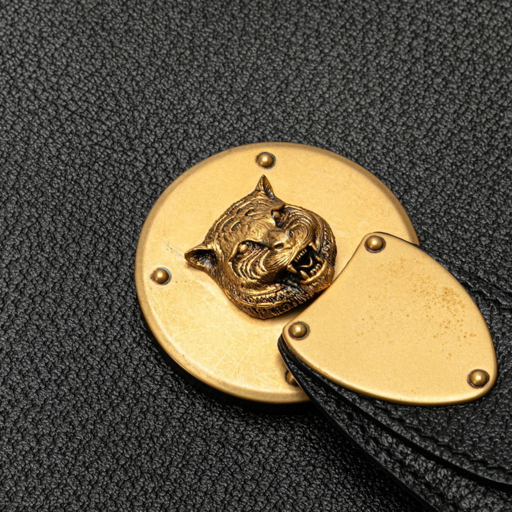 Gucci Black Leather Briefcase Clutch Bag (Pre-Owned)