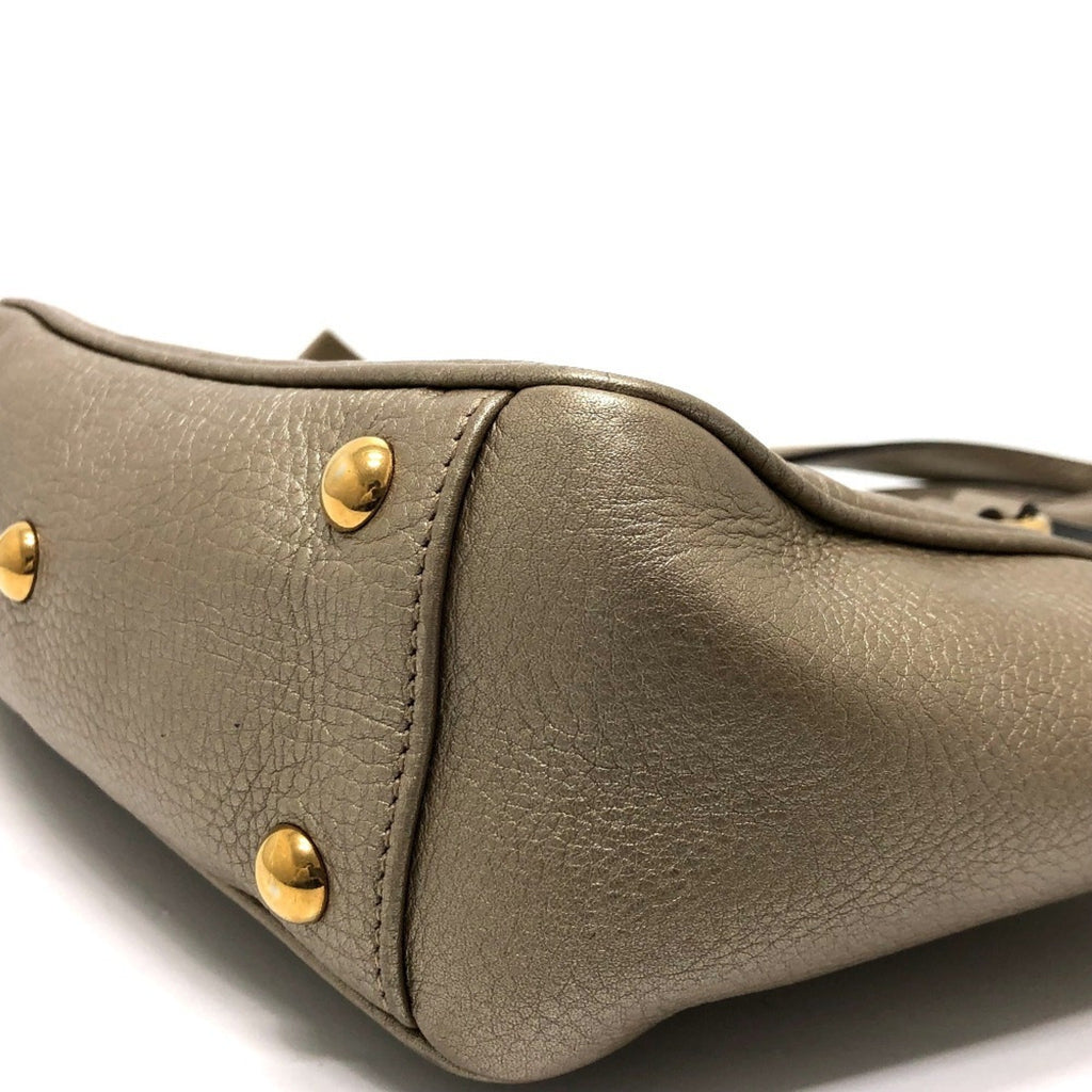 Gucci Gold Leather Handbag (Pre-Owned)