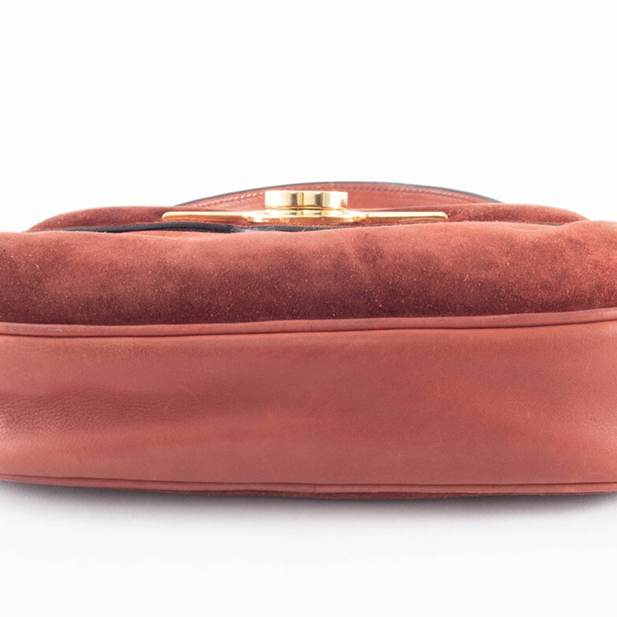 Gucci Brown Suede Handbag (Pre-Owned)
