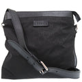 Gucci Black Leather Nylon Shoulder Bag (Pre-Owned)