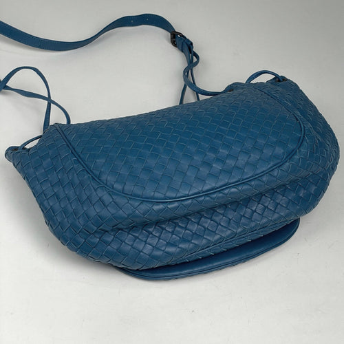 Bottega Veneta Blue Leather Shoulder Bag (Pre-Owned)