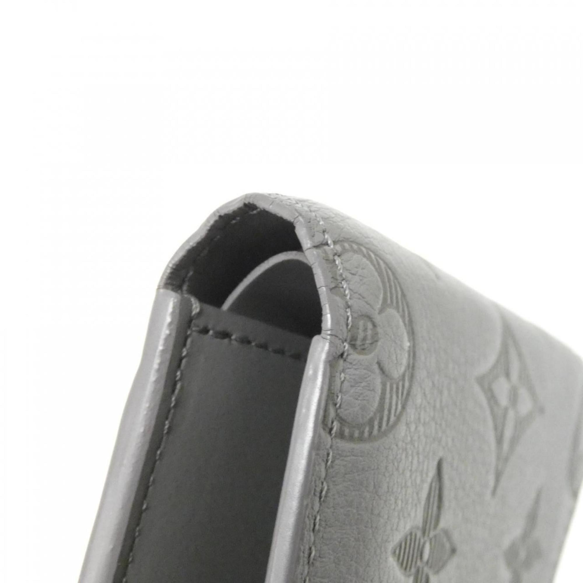 Louis Vuitton Gray Leather Bill Wallet (Bi-Fold) (Pre-Owned)