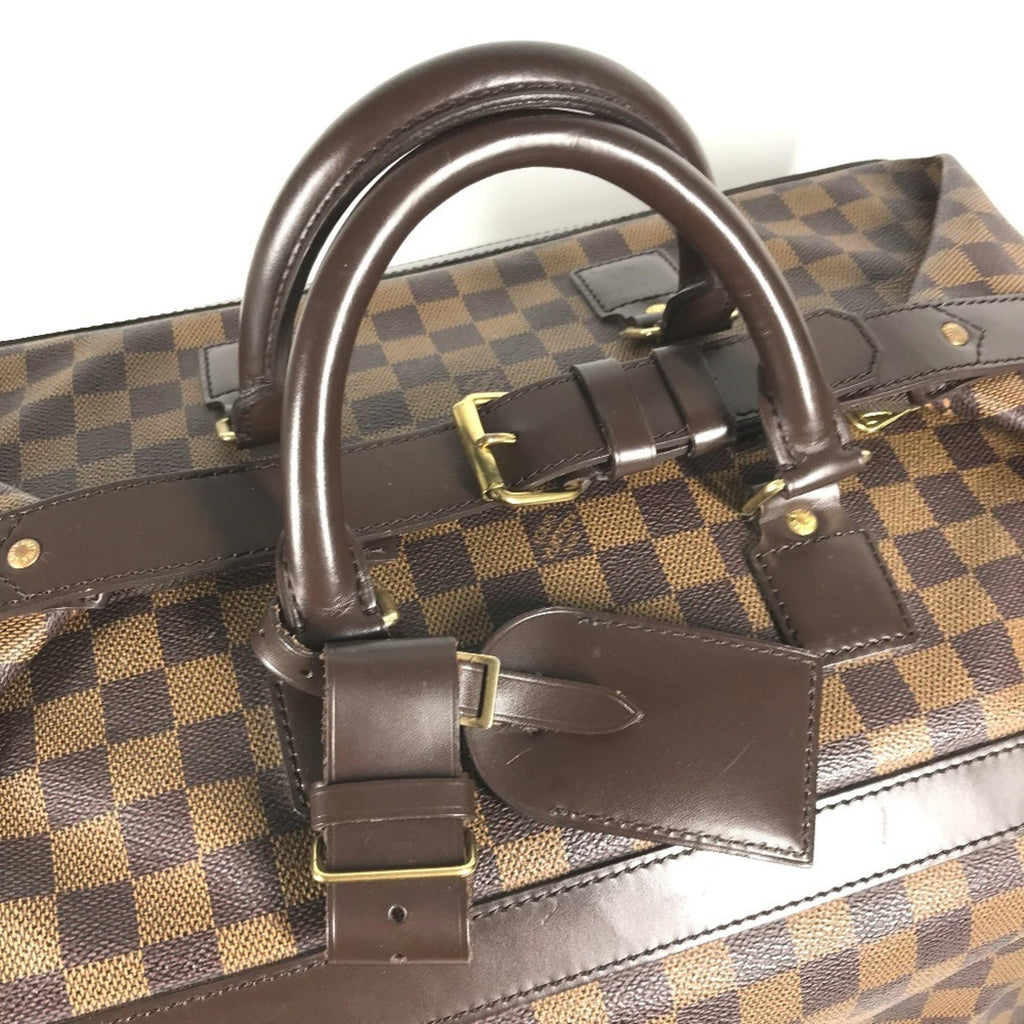Louis Vuitton Damier Brown Ebene Damier Canvas Boston Bag Handbag (Pre-Owned)
