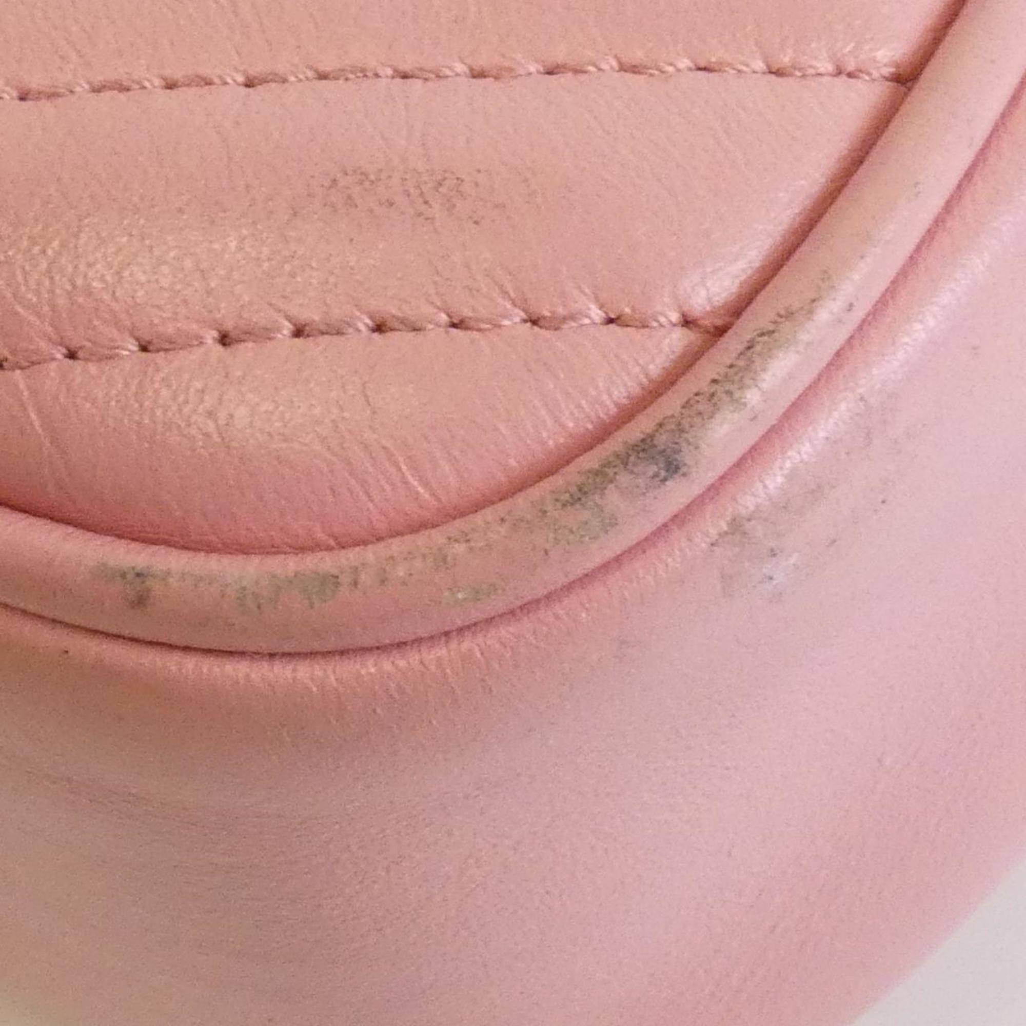 Gucci Pink Leather Shoulder Bag (Pre-Owned)