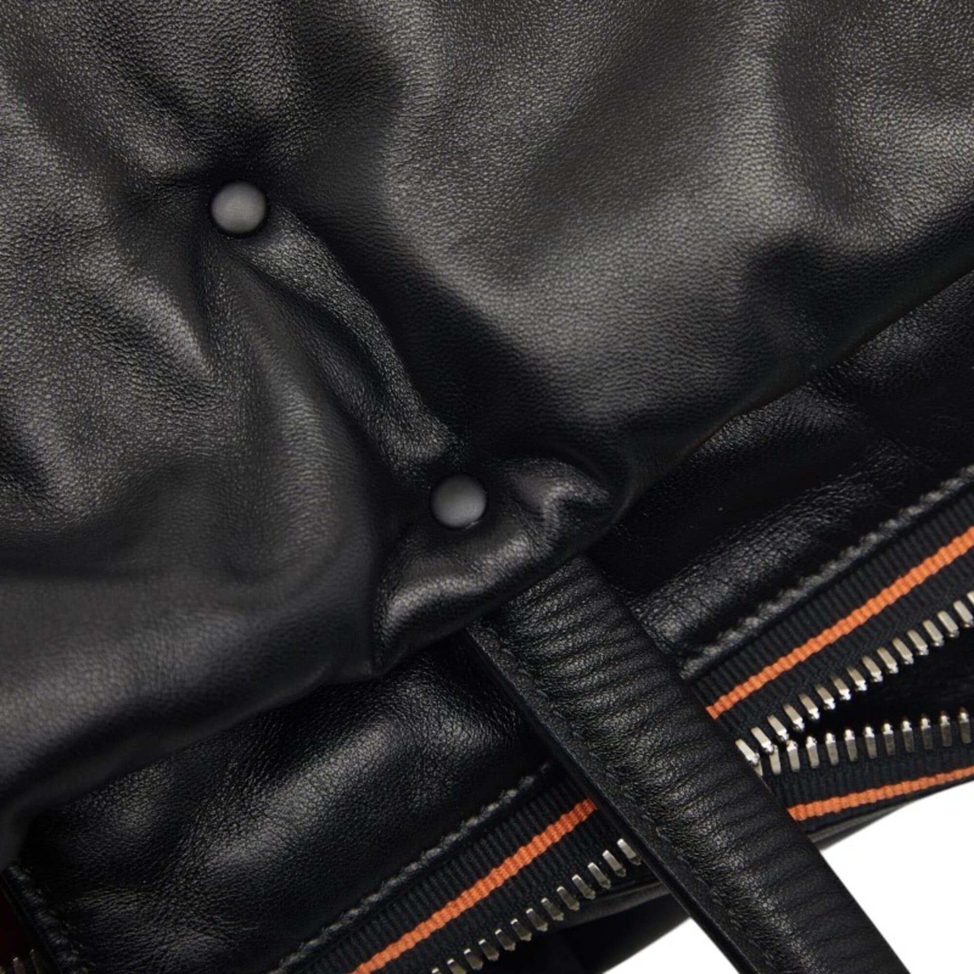 Prada Black Leather Shoulder Bag Tote Bag (Pre-Owned)