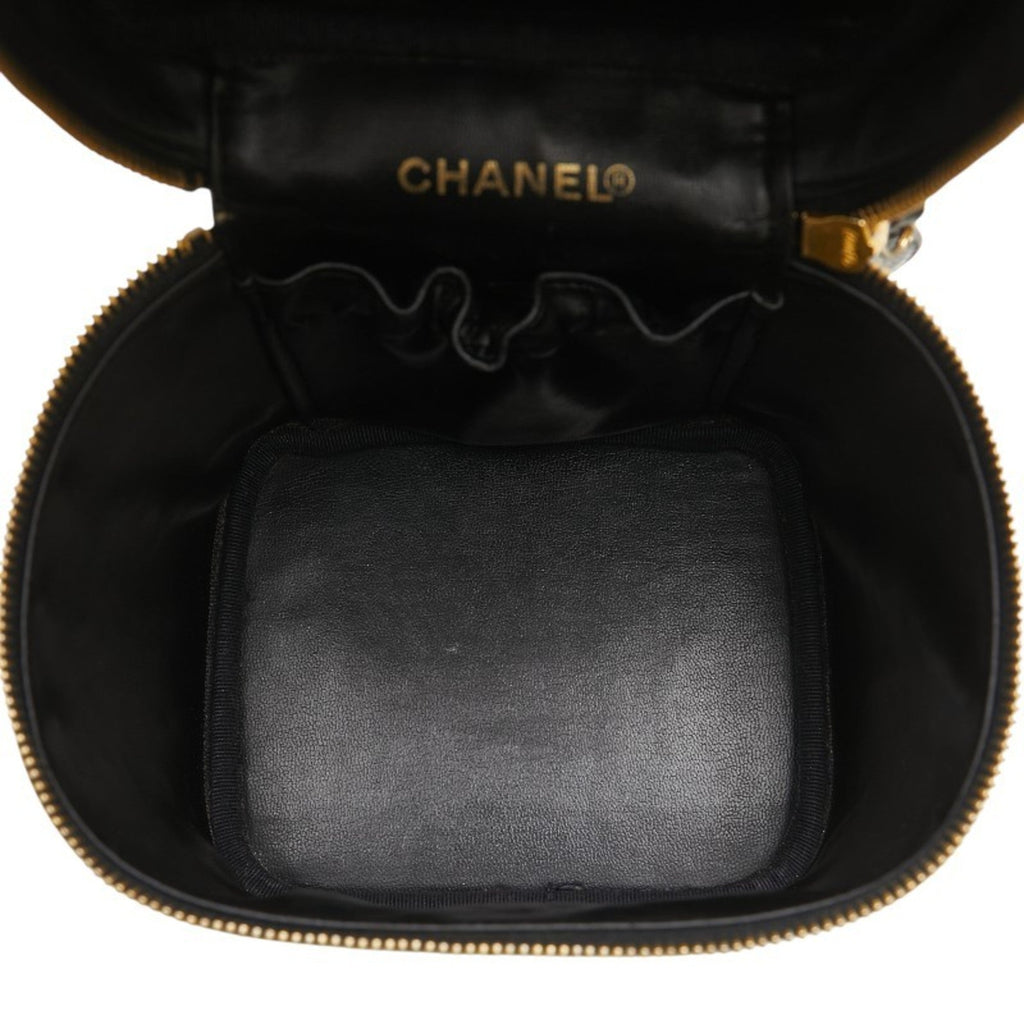 Chanel Black Grained Calfskin Pouch Vanity Bag (Pre-Owned)