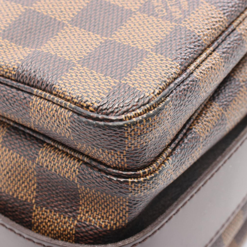 Louis Vuitton Brown Ebene Coated Canvas Leather Shoulder Bag (Pre-Owned)